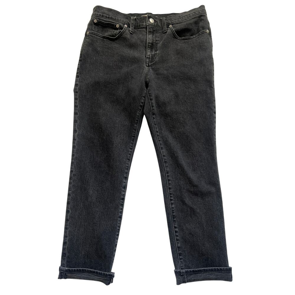 Madewell Tomboy Straight Jeans Womens 29 Faded Black Cotton Blend Casual Boho - Picture 1 of 9